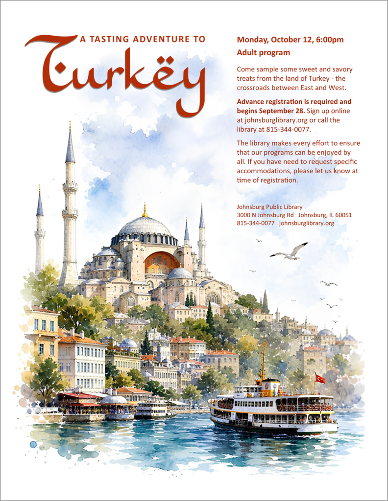Watercolor illustration of minarets and hillside in Turkey